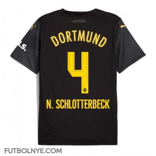 Camiseta Borussia Dortmund Nico Schlotterbeck #4 Visitante Equipación 2024-25 manga corta